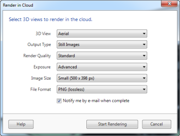 Autodesk Revit Autodesk 360 Rendering Select View